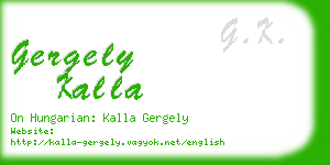 gergely kalla business card